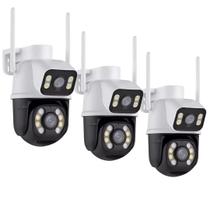 Kit 3 Câmera Importada Wi-fi Smart Lente Dupla Externa Kit 3 Câmera Importada Wi-fi Smart Lente Dupla Externa