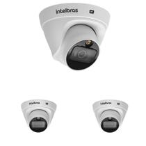 Kit 3 Câmera IP 2 Megapixels 2.8mm 20m PoE VIP 1220 D FULL COLOR Intelbras