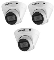 kit 3 Câmera Ip Dome Poe Intelbras Vip 1130d
