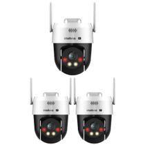 Kit 3 Câmera IP Mini Speed Dome 3 Megapixels Wi-Fi 30m Com Áudio VIPW1300 MINI SD Intelbras Kit 3 Câmera IP Mini Speed Dome 3 Megapixels Wi-Fi 30m Com Áudio VIPW1300 MINI SD Intelbras