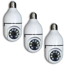 Kit 3 Camera Ip Segurança Lampada Panoramica Rastreio Wifi Espia Kit 3 Camera Ip Segurança Lampada Panoramica Rastreio Wifi Espia