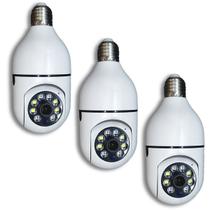 Kit 3 Camera Ip Segurança Lampada Panoramica Rastreio Wifi Espia Kit 3 Camera Ip Segurança Lampada Panoramica Rastreio Wifi Espia