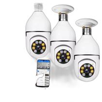 Kit 3 Câmera Segurança 360 Infravermelho Sem Fio Wifi Yoosee