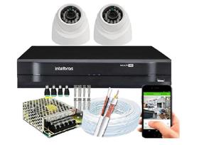 Kit 3 Câmeras de Segurança Dome 720p dvr Intelbras S/Hd