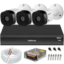 Kit 3 Câmeras de Segurança Full Hd 1080p 1220b Intelbras Dvr Inteligente Imhdx 3108