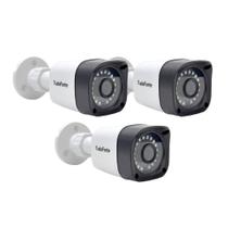 Kit 3 Câmeras de Segurança Full HD 1080p 2MP Bullet 20 Metros Infravermelho Lente 2.8mm Tudo Forte