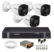 Kit 3 Câmeras De Segurança Full Hd 1080p Vhd 1220 B Full Color Full Hd 1080p Dvr Mhdx 4 Ch S/Hd