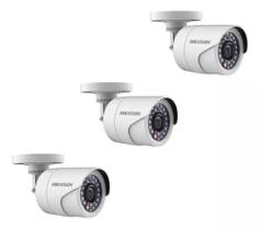 Kit 3 Câmeras De Segurança Hikvision Ds-2ce16c0t-irpf(2.8mm) Kit 3 Câmeras De Segurança Hikvision Ds-2ce16c0t-irpf(2.8mm)