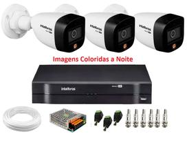 Kit 3 Câmeras de Segurança Intelbras vhd 1220 B Color Full HD 1080p 20m Infra dvr mhdx 4ch Kit 3 Câmeras de Segurança Intelbras vhd 1220 B Color Full HD 1080p 20m Infra dvr mhdx 4ch