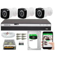 Kit 3 Câmeras HD 720p + DVR Intelbras MHDX 3104 C/HD 160gb Kit 3 Câmeras HD 720p + DVR Intelbras MHDX 3104 C/HD 160gb