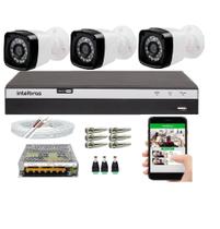 Kit 3 Câmeras HD 720p + DVR Intelbras MHDX 3104 S/HD Kit 3 Câmeras HD 720p + DVR Intelbras MHDX 3104 S/HD