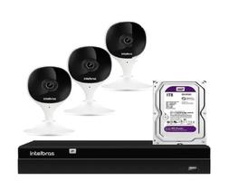 Kit 3 Câmeras Infra 10 Wifi Sf Imx Full Hd Nvr Intelbras 1tb Kit 3 Câmeras Infra 10 Wifi Sf Imx Full Hd Nvr Intelbras 1tb