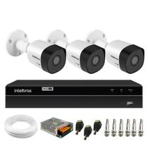 Kit 3 Câmeras Infravermelho Multi HD 4 em 1 VHD 3230 B G7 Full HD + DVR Gravador de Video Inteligente Intelbras MHDX 1204 4 Canais H.265+