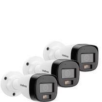 Kit 3 Câmeras Intelbras 3220 B Multi-hd Vhd Full Color Com Microfone e Áudio 20m Branca Kit 3 Câmeras Intelbras 3220 B Multi-hd Vhd Full Color Com Microfone e Áudio 20m Branca