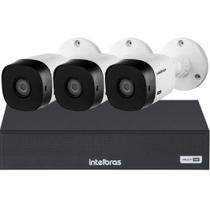 Kit 3 Câmeras Intelbras Full Hd 1220b Dvr Mhdx 3104c