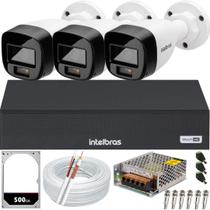 Kit 3 Câmeras Intelbras VHD 1220 B Full Color Dvr 4 canais Hd 500Gb Colorido 24hrs Kit 3 Câmeras Intelbras VHD 1220 B Full Color Dvr 4 canais Hd 500Gb Colorido 24hrs