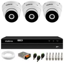 Kit 3 Câmeras Intelbras VHD 3230 D G7 Dome Full HD 1080p Visão Noturna de 30m IP67 + DVR Intelbras MHDX 1204 4 Canais