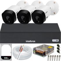 Kit 3 Câmeras Intelbras Vhl 1120b Hd Dvr 8ch 1108c HD 500gb Kit 3 Câmeras Intelbras Vhl 1120b Hd Dvr 8ch 1108c HD 500gb