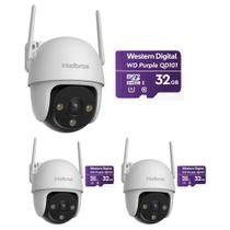 Kit 3 Câmeras Inteligente Wi-Fi 2 Megapixels Full HD 360 iM7 S Full Color + Cartão 32 GB Intelbras Kit 3 Câmeras Inteligente Wi-Fi 2 Megapixels Full HD 360 iM7 S Full Color + Cartão 32 GB Intelbras