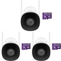 Kit 3 Câmeras Inteligente Wi-Fi Com Armazenamento em Nuvem, Zoom e Áudio iM5 SC + Cartão de Memória MicroSD 32GB Intelbras Kit 3 Câmeras Inteligente Wi-Fi Com Armazenamento em Nuvem, Zoom e Áudio iM5 SC + Cartão de Memória MicroSD 32GB Intelbras