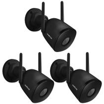 Kit 3 Câmeras Inteligente Wi-Fi, Zoom e Áudio Externa iM5 SC Black Intelbras