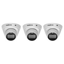 Kit 3 Câmeras IP 2 Megapixels 2.8mm 20m PoE VIP 1220 D FULL COLOR G4 Intelbras