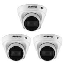 Kit 3 Câmeras IP 4 Megapixels 2.8mm 30m Inteligência de Vídeo VIP 1430 D G2 Intelbras