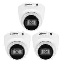 Kit 3 Câmeras IP 4 Megapixels 30m Inteligência Artificial VIP 3430 D IA Intelbras