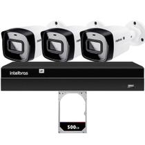 Kit 3 Câmeras IP Vipc 1230B Intelbras NVD 1404P HD 500GB Kit 3 Câmeras IP Vipc 1230B Intelbras NVD 1404P HD 500GB