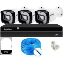 Kit 3 Câmeras IP Vipc Intelbras NVD 1404P HD 1TB