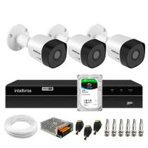 Kit 3 Câmeras Multi HD 4 em 1 VHD 3230 B G6 Full HD + DVR Intelbras MHDX 1204 4 Canais + HD 1TB