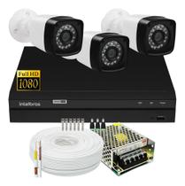 Kit 3 Cameras Segurança 1080p Full Hd Dvr Intelbras 4ch s/hd
