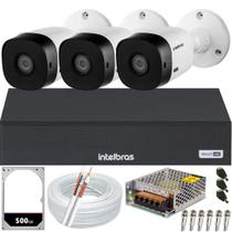 Kit 3 Câmeras Segurança Intelbras Vhl 1220B Full Hd 2mp 1080p Hd 500gb