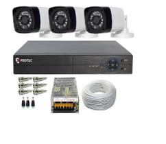 Kit 3 Câmeras Segurança Monitore Sua Casa Celular 24 Horas