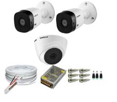 Kit 3 Câmeras Segurança VHC Hd 720P Intelbras + cabos conectores S/Hd Kit 3 Câmeras Segurança VHC Hd 720P Intelbras + cabos conectores S/Hd