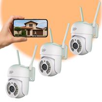 Kit 3 Câmeras Segurança Wi-fi Externa Hd Visão Noturna 360