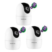 Kit 3 Câmeras Wi-Fi Inteligente 360 C/ Alarme e Armaze em Nuvem + Cartão de Memória 32 GB iM4 C