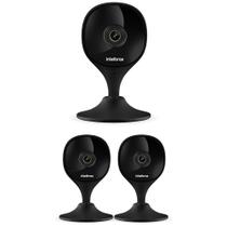 Kit 3 Câmeras Wi-Fi Inteligente Com Alarme e Armazenamento em Nuvem iMX C Black Intelbras