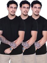 Kit 3 Camisa Basica Camiseta 100% Algodão Masculina Academia Lisa Gola Redonda