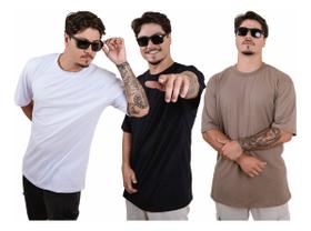 Kit 3 Camisa Camiseta Lisa 30.1 Oversize Streetwear Rap Trap Original
