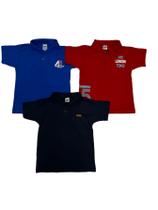 Kit 3 Camisa Gola Polo infantil Cores e Estampas Variadas