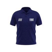 Kit 3 Camisa Polo Gola Uniforme Fiat Logo Bordado Masculino