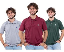 Kit 3 Camisa Polo Original Estilo Rei Top Cores