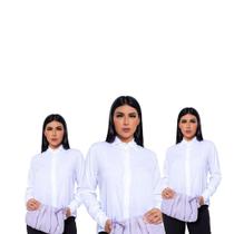 Kit 3 Camisa Social Feminina Confortável Perfeita Para Qualquer Ocasião - Gisele Freitas