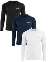 Kit 3 Camisa Térmica Esportiva Manga Longa Masculina Confortável Treino Kit 3 Camisa Térmica Esportiva Manga Longa Masculina Confortável Treino