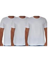 Kit 3 Camisas 100% Poliéster Camiseta Homem Manga Curta