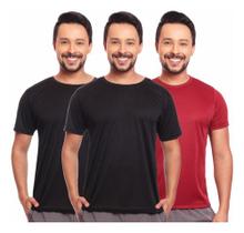 Kit 3 Camisas Básicas Masculina Dry Fit Lisa Tradicional Kit 3 Camisas Básicas Masculina Dry Fit Lisa Tradicional