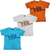 Kit 3 Camisas Be Fearless You Strong 4 a 8 anos