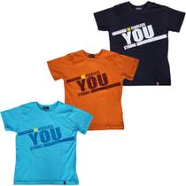 Kit 3 Camisas Be Fearless You Strong 4 a 8 anos