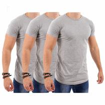 kit 3 Camisas Camisetas Blusas Masculino Long Line Oversized Swag Excelente